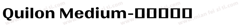 Quilon Medium字体转换